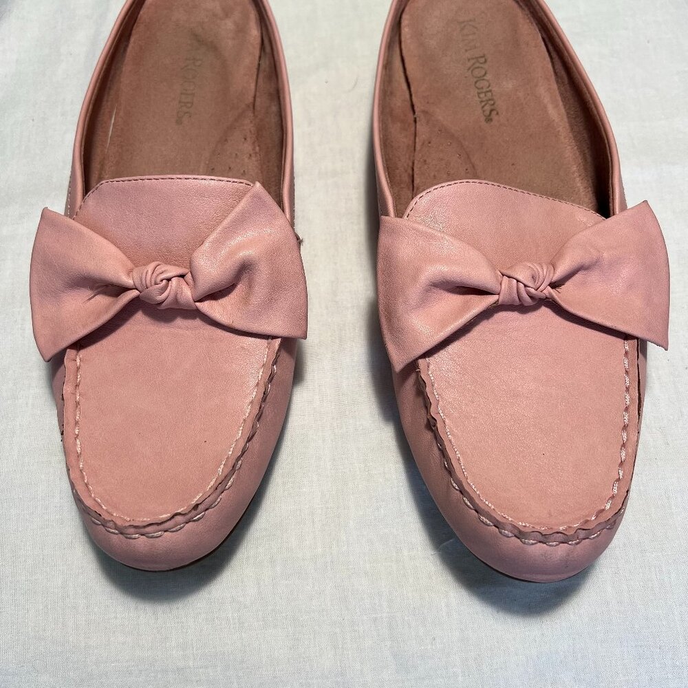 Kim Rogers Slides Pink Bow Front size 10M